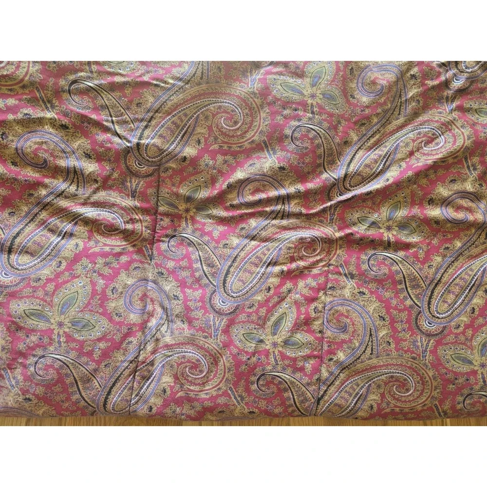 Ralph Lauren Edmonton Full Queen Comforter 2 Shams Paisley Cottagecore Red Gold